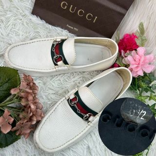 Gucci - GUCCI グッチ メンズ 25cm ローファー シェリーライン ドライビング