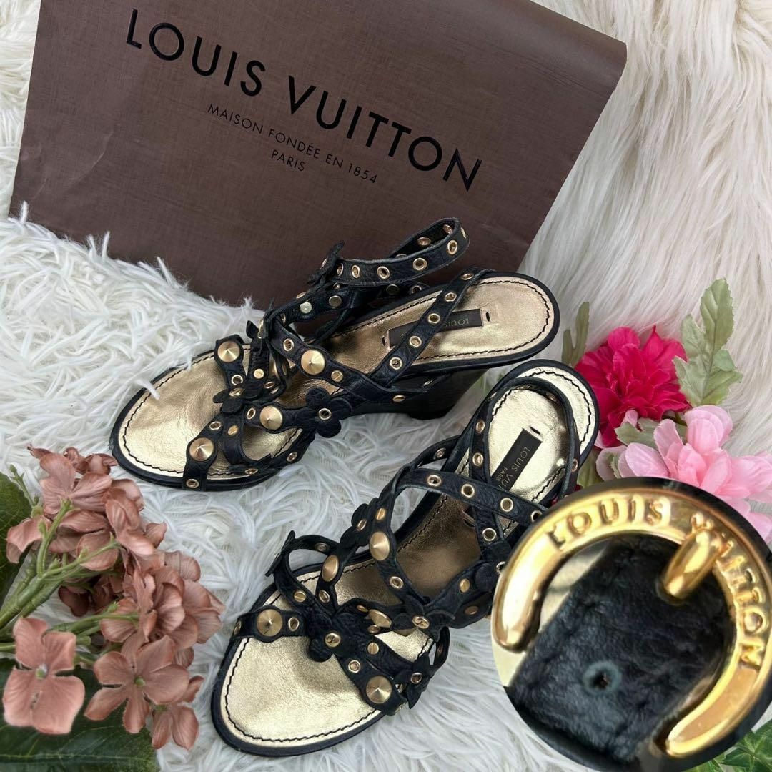 LOUIS VUITTON(ルイヴィトン)のLouisVuitton ルイヴィトン レディース サンダル 21.5cm レディースの靴/シューズ(サンダル)の商品写真