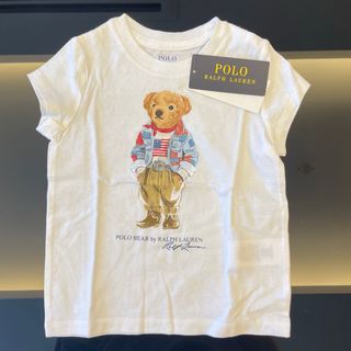 ラルフローレン(Ralph Lauren)の新品ラルフローレンベビー　ベアープリントTシャツ　白　90(Tシャツ/カットソー)