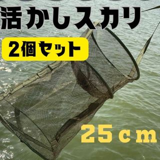 活かしスカリ　2個セット　フィッシングスカリ　ビク　スカリ　海釣り　川釣り(その他)