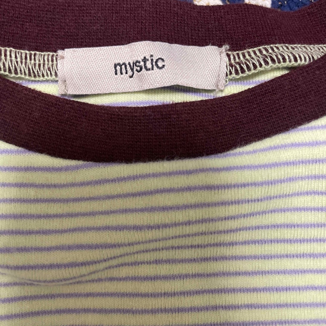 mystic(ミスティック)のmystic ボーダーリンガーTシャツ レディースのトップス(Tシャツ(半袖/袖なし))の商品写真