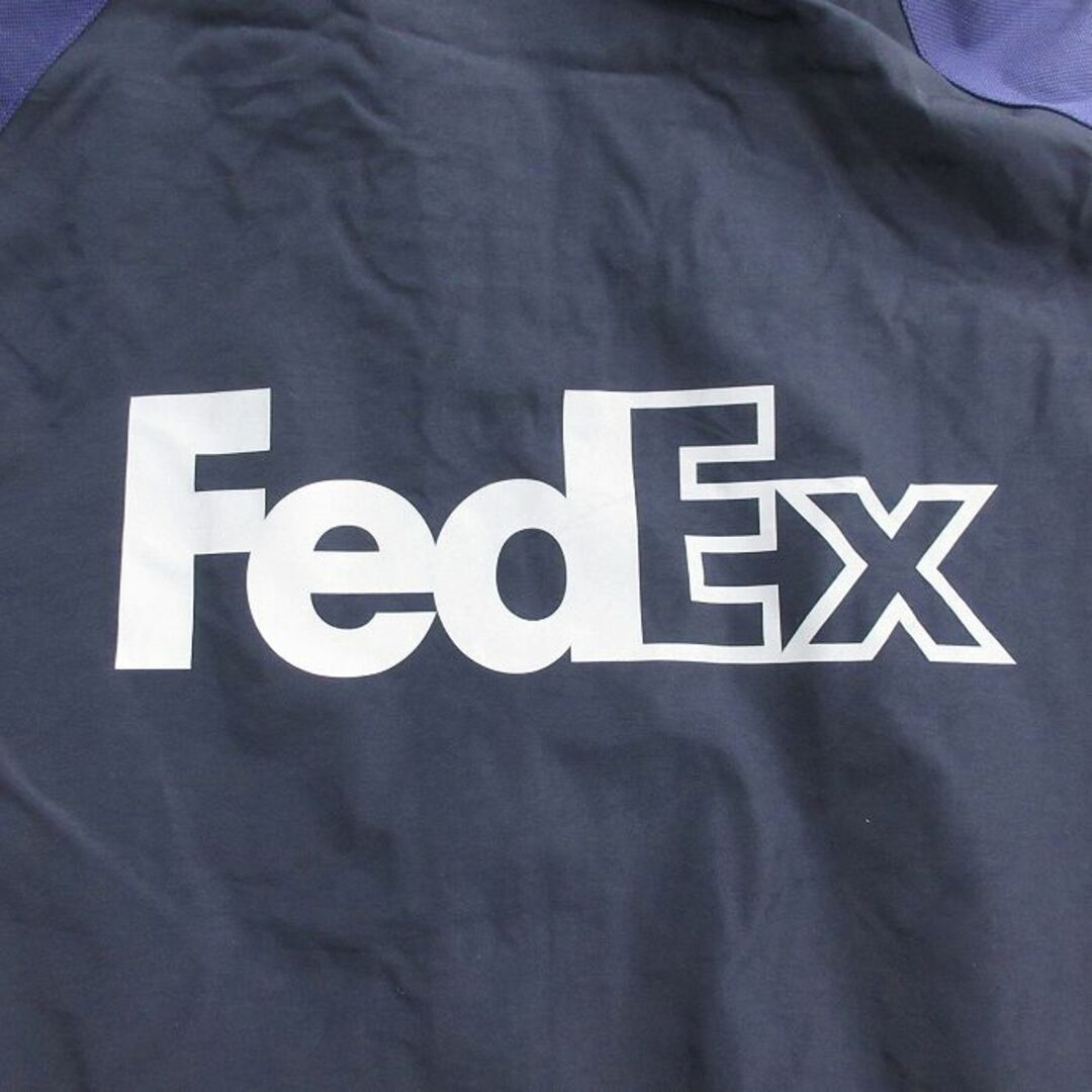 XL★古着 長袖 ナイロン ジャケット パーカー メンズ フェデックス FedEx リフレクター 大きいサイズ ロング丈 黒他 ブラック 【spe】 24jan23 中古 アウター メンズのジャケット/アウター(ダッフルコート)の商品写真