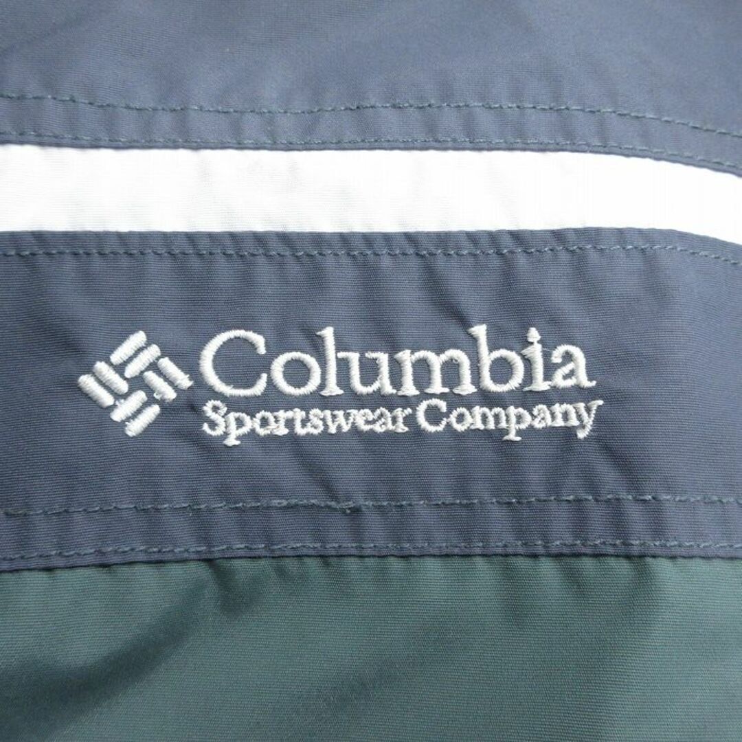 Columbia(コロンビア)のXL★古着 コロンビア COLUMBIA 長袖 マウンテン ジャケット メンズ 00年代 00s ワンポイントロゴ マルチカラー 大きいサイズ ロング丈 緑他 グリーン 内側フリース 24jan26 中古 アウター メンズのジャケット/アウター(ダッフルコート)の商品写真