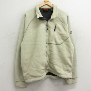 ティンバーランド(Timberland)のXL★古着 ティンバーランド 長袖 フリース ジャケット メンズ 00年代 00s ラグラン 薄ベージュ カーキ 24jan27 中古 アウター(ダッフルコート)