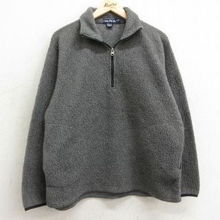 ノーティカ(NAUTICA)のM★古着 ノーティカ NAUTICA 長袖 ブランド ハーフジップ フリース ジャケット メンズ 90年代 90s グレー 24jan29 中古 アウター(ダッフルコート)