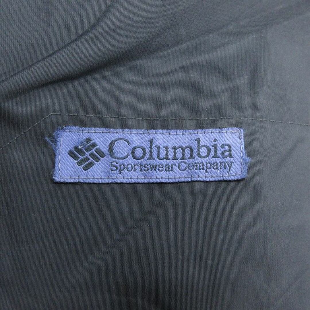 Columbia(コロンビア)のXL★古着 コロンビア COLUMBIA 長袖 ナイロン ジャケット メンズ 90年代 90s ワンポイントロゴ 大きいサイズ 黒 ブラック 24jan29 中古 アウター メンズのジャケット/アウター(ダッフルコート)の商品写真