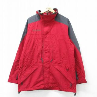 コロンビア(Columbia)のXL★古着 コロンビア COLUMBIA 長袖 ナイロン マウンテン ジャケット メンズ 00年代 00s Duble Whammy 赤 レッド 24jan31 中古 アウター(ダッフルコート)