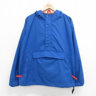 ギャップ(GAP)のM★古着 ギャップ GAP 長袖 ハーフジップ ナイロン ジャケット アノラック パーカー メンズ 90年代 90s 紺 ネイビー 【spe】 24jan22 中古 アウター ウインドブレーカー(ダッフルコート)