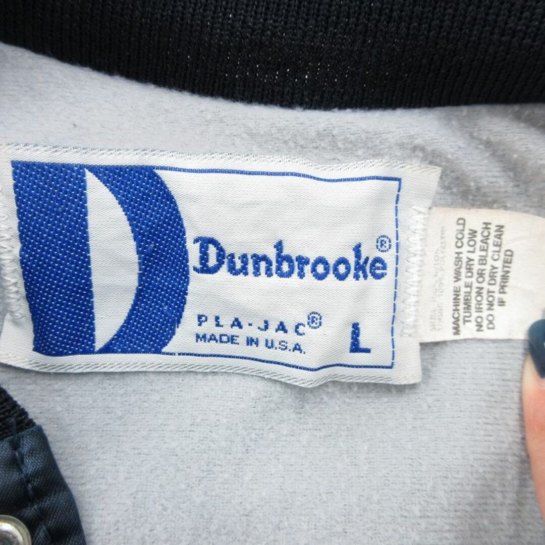 L★古着 Dunbrooke 長袖 ナイロン ジャケット メンズ 90年代 90s クリーニング ラグラン USA製 紺他 ネイビー 24jan22 中古 アウター ウインドブレーカー メンズのジャケット/アウター(ダッフルコート)の商品写真