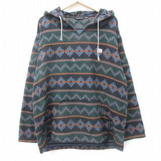 XL★古着 ビラボン BILLABONG 長袖 ウール ジャケット パーカー メンズ 90年代 90s 大きいサイズ USA製 黒他 ブラック 24jan24 中古 アウター(ダッフルコート)