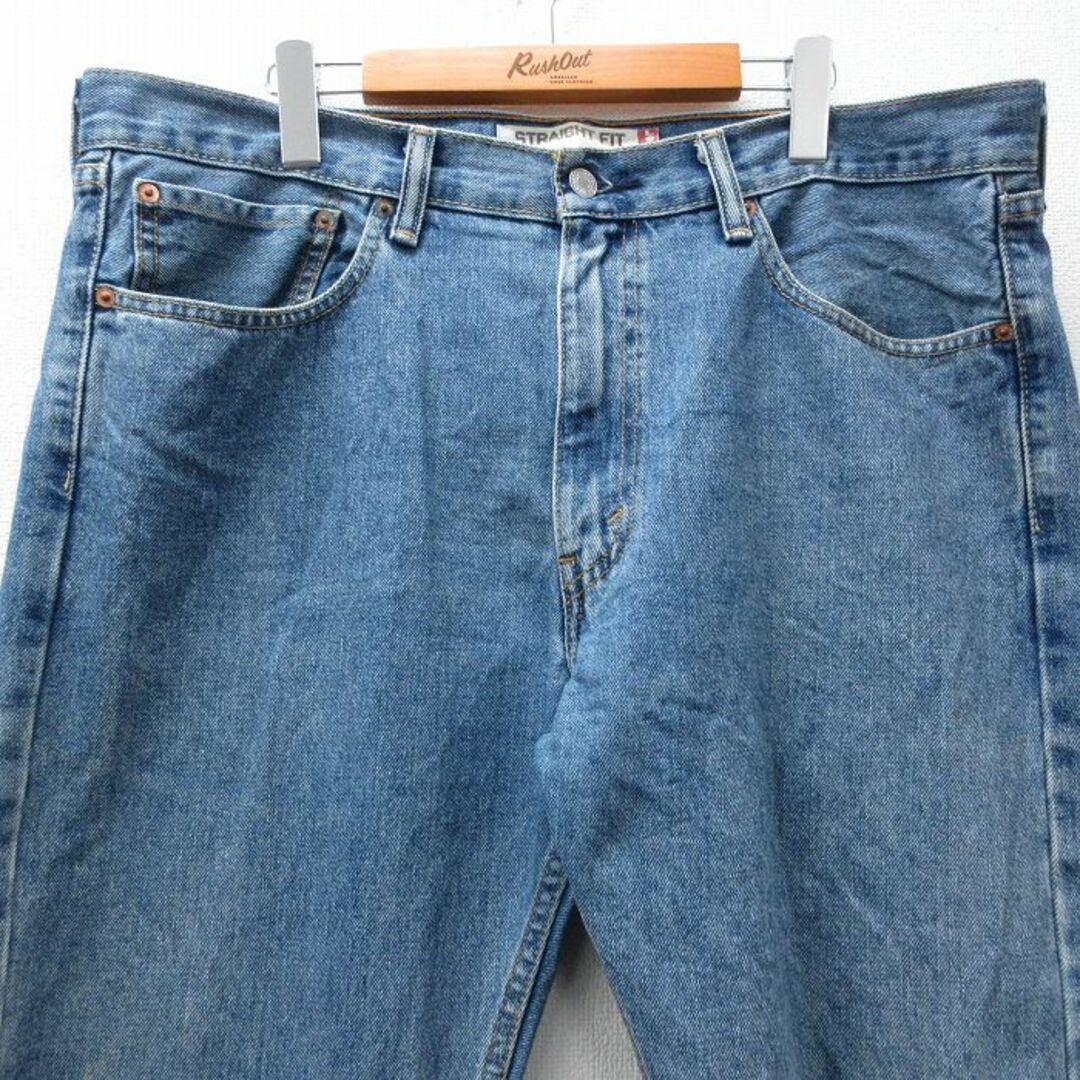 Levi's(リーバイス)のW38★古着 ジーンズ Levis リーバイス 505 メンズ コットン 紺 ネイビー デニム 24jan26 中古 ボトムス ジーパン Gパン ロング パンツ メンズのパンツ(ワークパンツ/カーゴパンツ)の商品写真