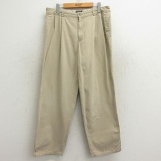 W36★古着 GANT パンツ メンズ 90年代 90s ベージュ カーキ 24jan22 中古 ボトムス ロング(ワークパンツ/カーゴパンツ)