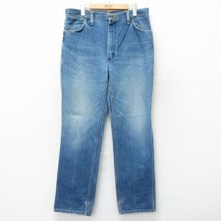 ラングラー(Wrangler)のW35★古着 ラングラー Wrangler ジーンズ メンズ 80年代 80s ヒゲ USA製 紺 ネイビー デニム 24jan23 中古 ボトムス ジーパン Gパン ロング パンツ(ワークパンツ/カーゴパンツ)