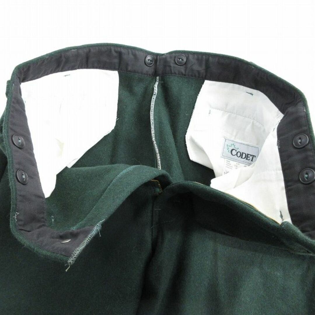 W41★古着 CODET パンツ メンズ 90年代 90s 大きいサイズ ウール カナダ製 濃緑 グリーン 24jan31 中古 ボトムス ロング メンズのパンツ(ワークパンツ/カーゴパンツ)の商品写真