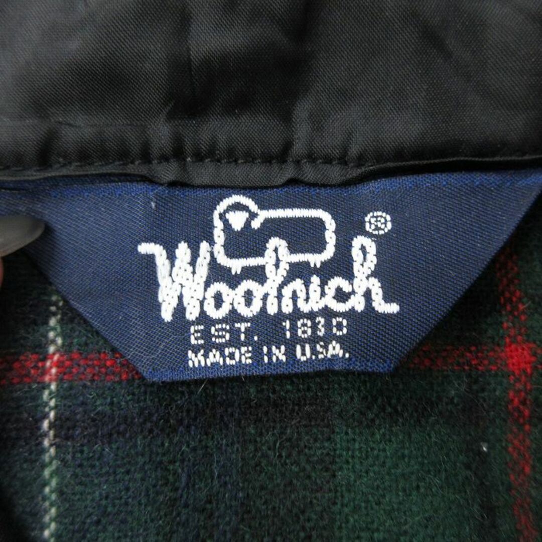 WOOLRICH(ウールリッチ)のXL★古着 ウールリッチ WOOLRICH 長袖 ウール シャツ メンズ 90年代 90s USA製 緑他 グリーン チェック 24jan29 中古 トップス メンズのトップス(シャツ)の商品写真