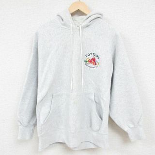 リー(Lee)のXL★古着 リー Lee 長袖 スウェット パーカー メンズ 90年代 90s ポッターズ 男性 USA製 グレー 霜降り 24jan23 中古 スエット トレーナー トップス(パーカー)