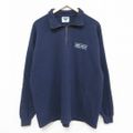 XL★古着 リー Lee 長袖 ハーフジップ スウェット メンズ 90年代 9…