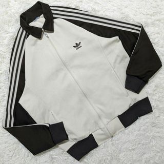 アディダス(adidas)の【超希少 極美品】70sアディダスUSA製襟付きトラックジャケット クリーム茶L(ジャージ)