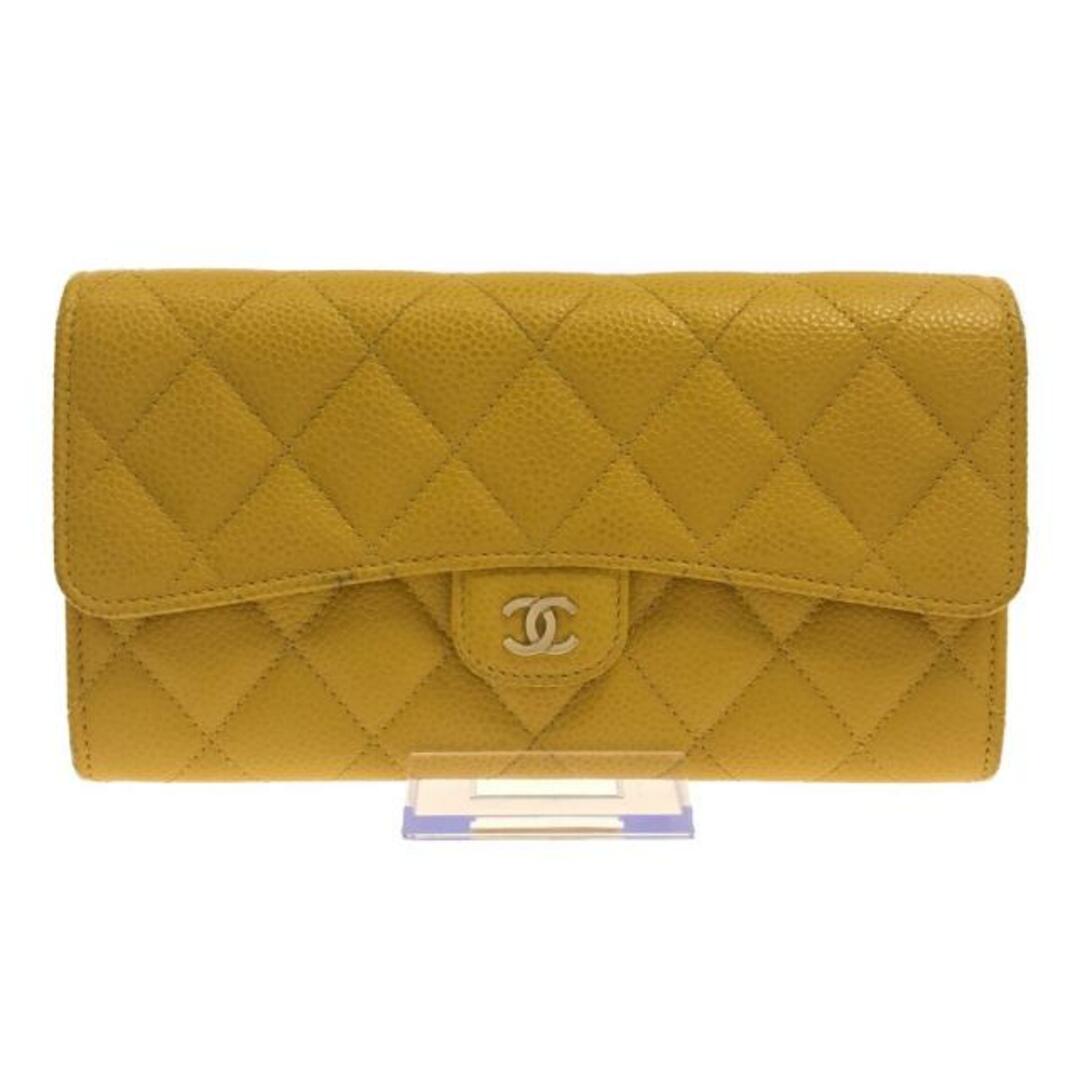 CHANEL(シャネル)のシャネル 長財布 マトラッセ イエロー レディースのファッション小物(財布)の商品写真