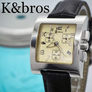 310 K＆BROS ケイエブロス時計　メンズ腕時計　クロノグラフ　デイト　人気(腕時計(アナログ))