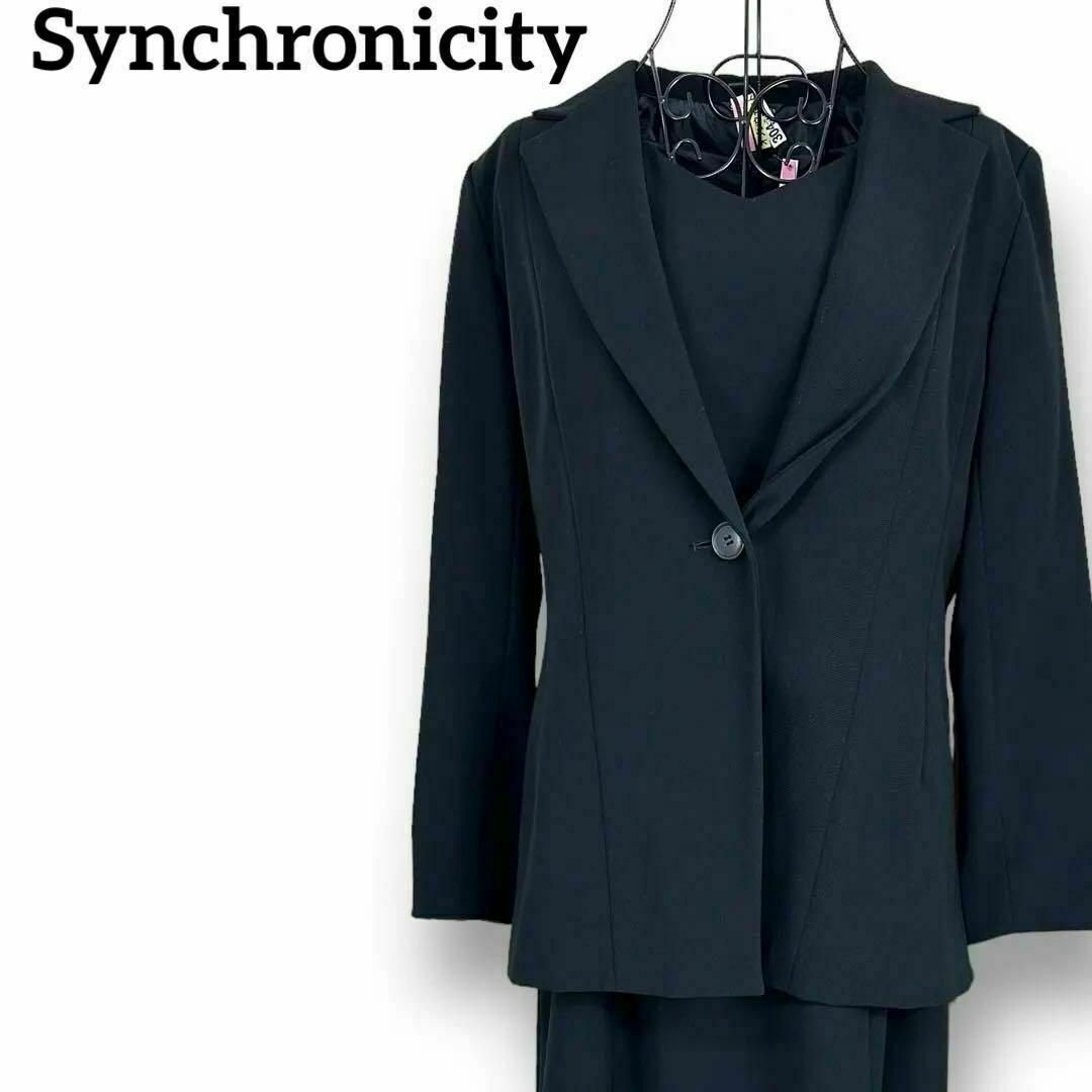 【美品】Synchronicity 冠婚葬祭　大きめ　2XL ブラックフォーマル レディースのフォーマル/ドレス(スーツ)の商品写真