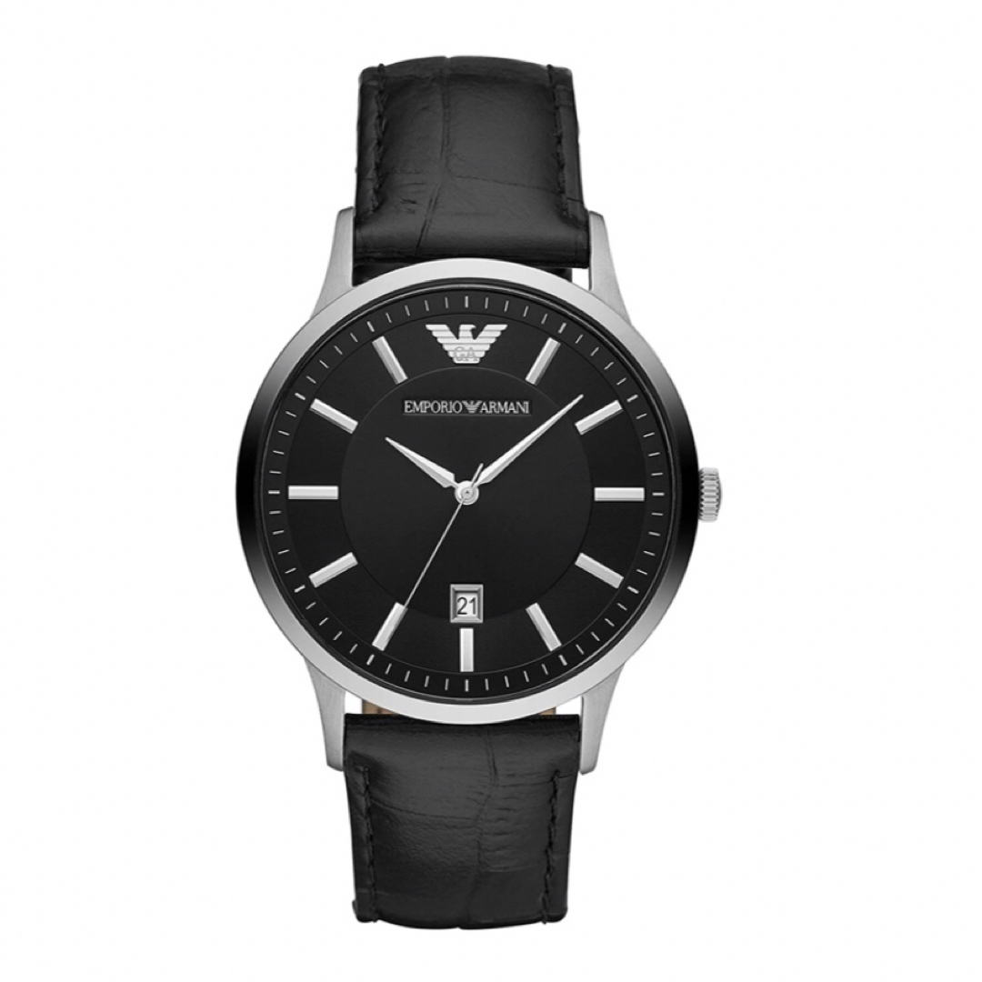 Emporio Armani(エンポリオアルマーニ)のエンポリオアルマーニ 腕時計 AR2411 ブラック・シルバー メンズの時計(腕時計(アナログ))の商品写真