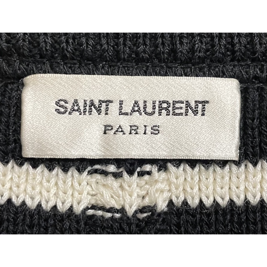 Saint Laurent(サンローラン)の15AW サンローランパリ 肩ジップ ボーダーニット セーター メンズのトップス(ニット/セーター)の商品写真