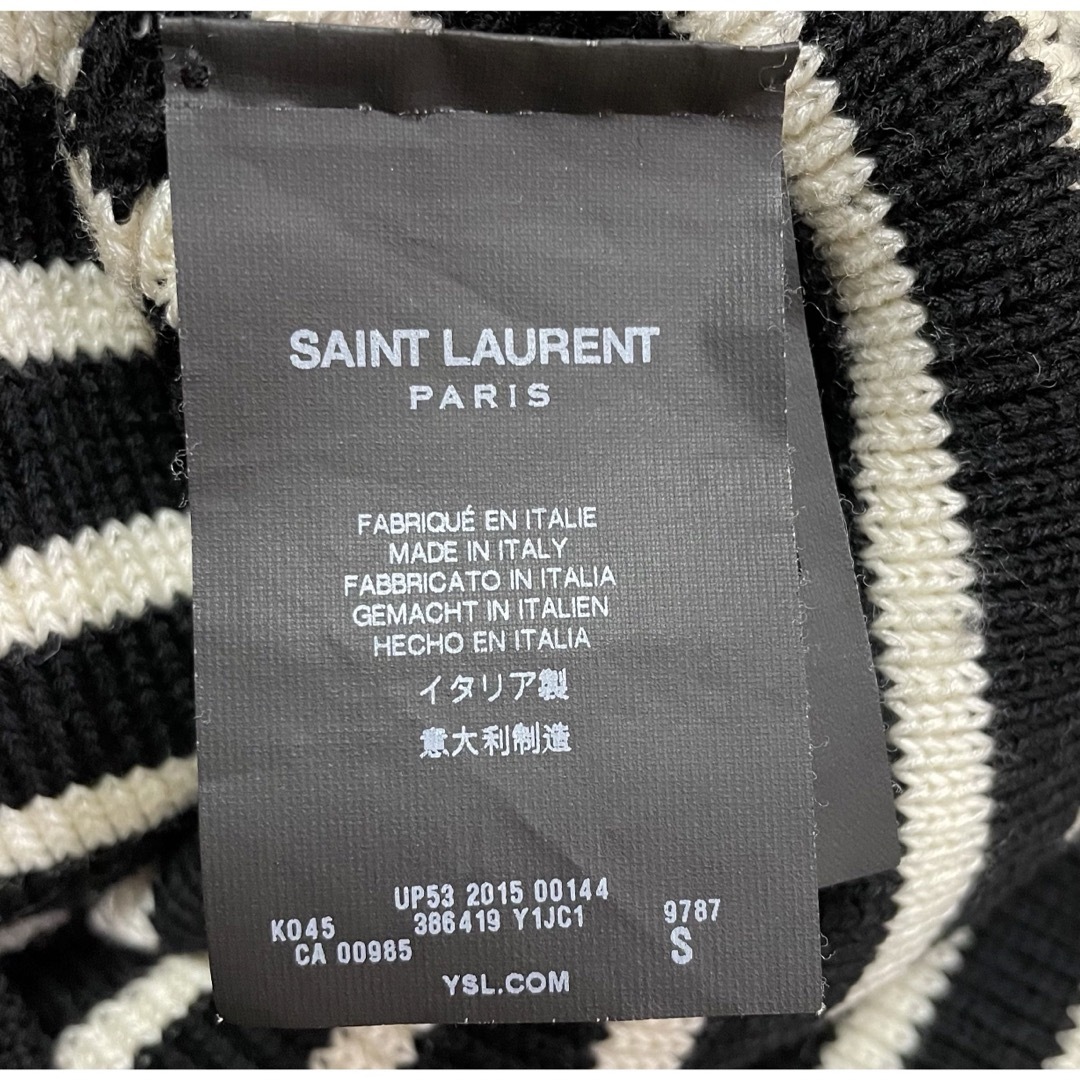 Saint Laurent(サンローラン)の15AW サンローランパリ 肩ジップ ボーダーニット セーター メンズのトップス(ニット/セーター)の商品写真