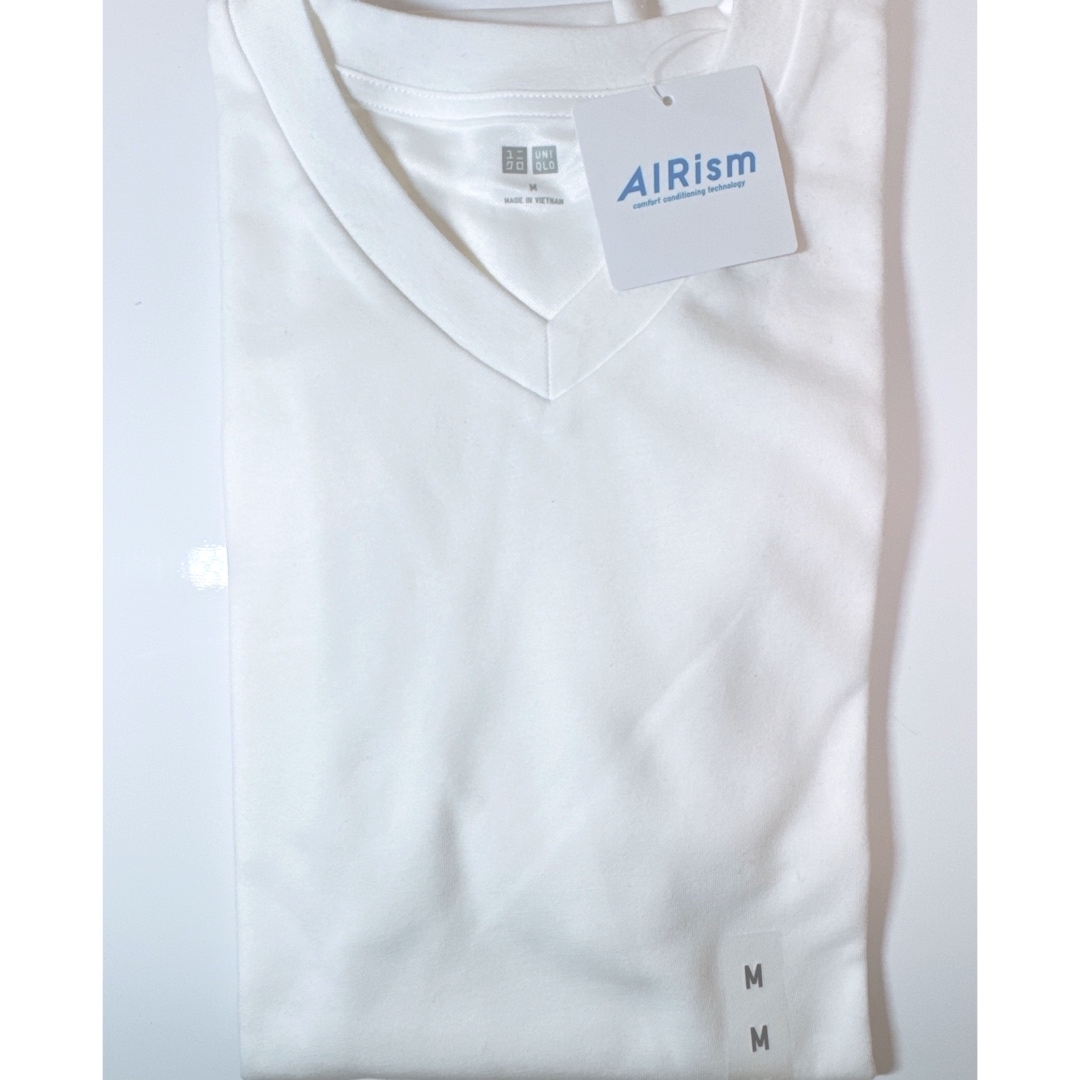 UNIQLO(ユニクロ)のメンズ UNIQLO エアリズムコットンリラックスフィットVネックTシャツ メンズのトップス(Tシャツ/カットソー(七分/長袖))の商品写真