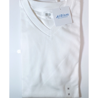 ユニクロ(UNIQLO)のメンズ UNIQLO エアリズムコットンリラックスフィットVネックTシャツ(Tシャツ/カットソー(七分/長袖))