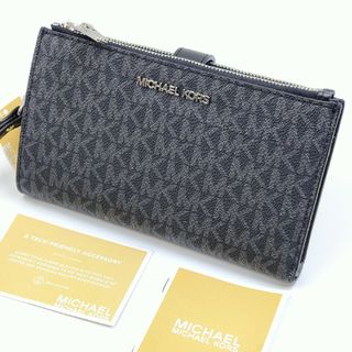 マイケルコース(Michael Kors)のマイケルコース　長財布　お財布ポーチ　クラッチバッグ　MKシグネチャー ブラック(財布)