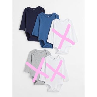 エイチアンドエム(H&M)のH&M  ボディーシャツ  2枚セット(シャツ/カットソー)