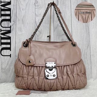 miumiu - 人気♡カード♡鍵付♡ナッパレザー♡ミュウミュウ マテラッセ ショルダーバッグ