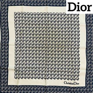 ★Christian Dior★ スカーフ トロッター ネイビー ホワイト