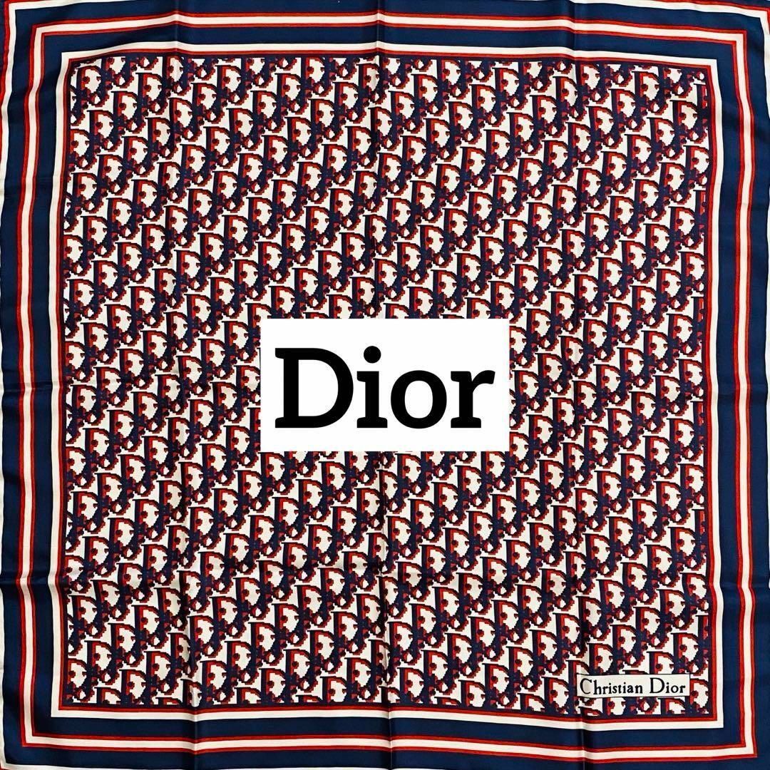 ★Christian Dior★ スカーフ トロッター ネイビー レッド | フリマアプリ ラクマ