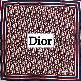 クリスチャンディオール(Christian Dior)の★Christian Dior★ スカーフ トロッター ネイビー レッド(バンダナ/スカーフ)