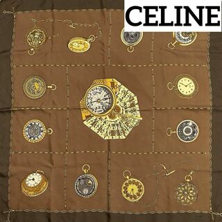 celine - ★CELINE★ スカーフ 大判 懐中時計 コンパス チェーン ブラウン