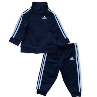 adidas - 【adidas】baby ジャージ上下セット　黒×白　9Mサイズ