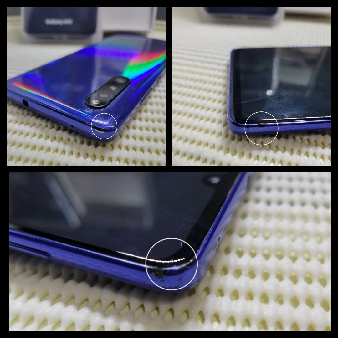 SAMSUNG(サムスン)のGALAXY A41 Blue 純正smart view cover 付き スマホ/家電/カメラのスマートフォン/携帯電話(スマートフォン本体)の商品写真