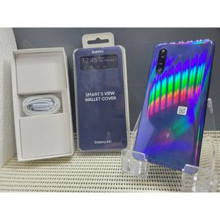 サムスン(SAMSUNG)のGALAXY A41 Blue 純正smart view cover 付き　②(スマートフォン本体)