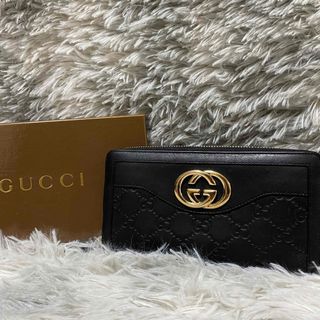 グッチ(Gucci)の値下げ交渉歓迎☆美品☆グッチ☆インターロッキング☆シマレザー☆GG柄☆金ロゴ☆(財布)