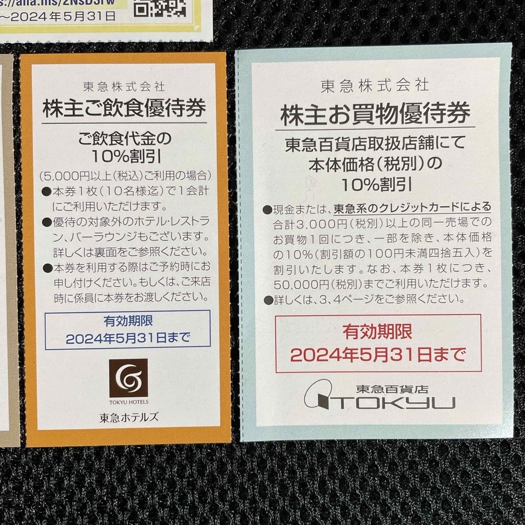 ANA(全日本空輸)(エーエヌエー(ゼンニッポンクウユ))の【匿名配送】ANA株主優待券2枚、東急百貨店・東急ホテルズ宿泊・飲食割引券等 チケットの乗車券/交通券(航空券)の商品写真