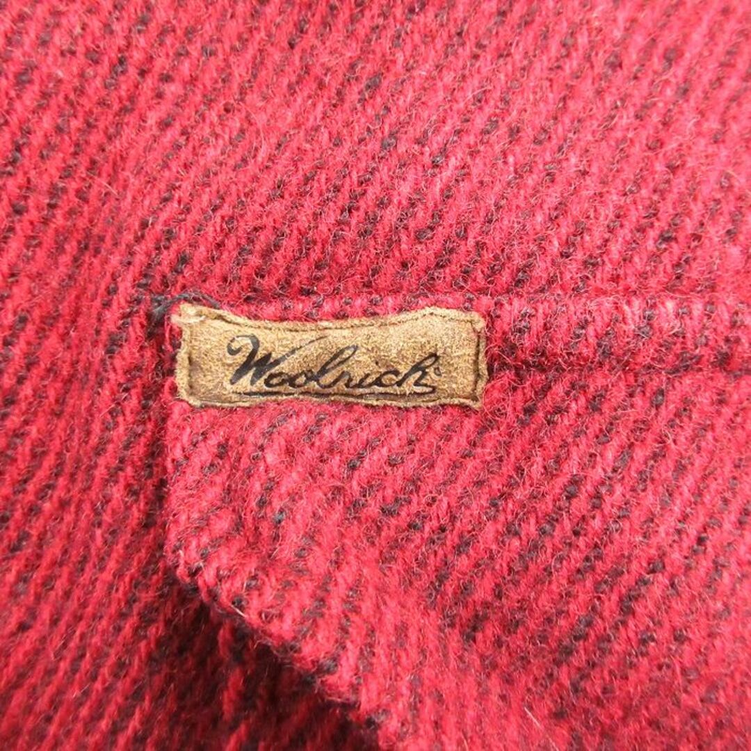 WOOLRICH(ウールリッチ)のXL★古着 ウールリッチ WOOLRICH 長袖 ウール シャツ メンズ 00年代 00s 大きいサイズ エンジ 24feb03 中古 トップス メンズのトップス(シャツ)の商品写真