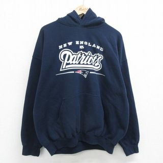 XL☆古着 長袖 スウェット パーカー メンズ 00年代 00s NFL ニュー