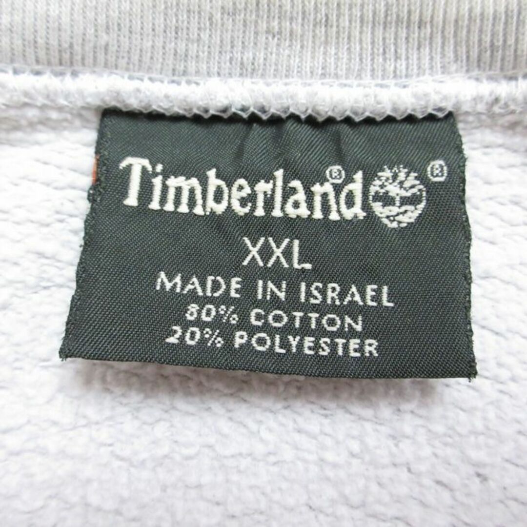 Timberland(ティンバーランド)のXL★古着 ティンバーランド Timberland 長袖 スウェット メンズ 00年代 00s ビッグロゴ 刺繍 大きいサイズ クルーネック 薄グレー 霜降り 24feb01 中古 スエット トレーナー トップス メンズのトップス(パーカー)の商品写真