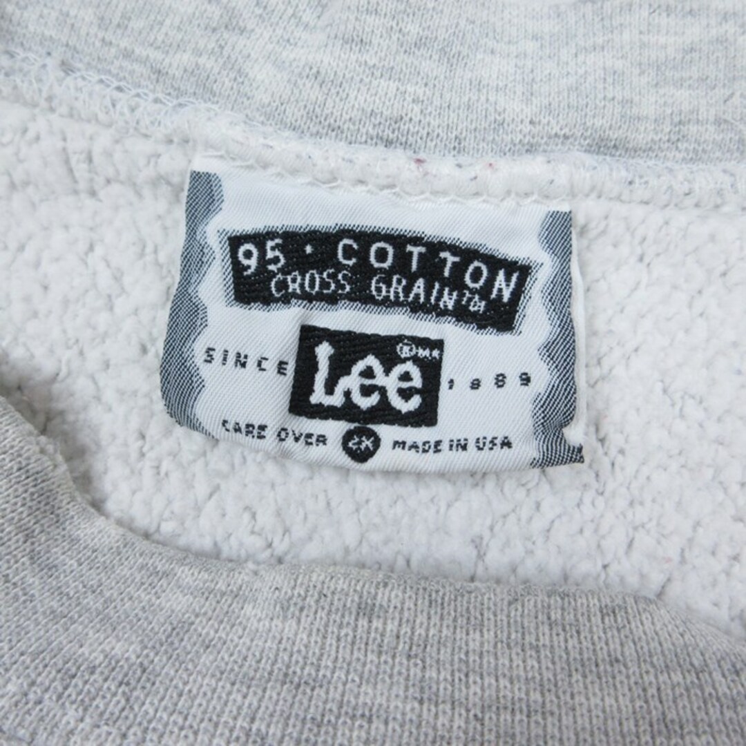 Lee(リー)のXL★古着 リー Lee 長袖 スウェット メンズ 90年代 90s TOSOLINI 家 大きいサイズ クルーネック USA製 薄グレー 霜降り 【spe】 24feb01 中古 スエット トレーナー トップス メンズのトップス(パーカー)の商品写真