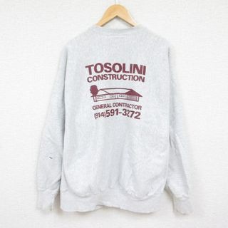 リー(Lee)のXL★古着 リー Lee 長袖 スウェット メンズ 90年代 90s TOSOLINI 家 大きいサイズ クルーネック USA製 薄グレー 霜降り 【spe】 24feb01 中古 スエット トレーナー トップス(パーカー)