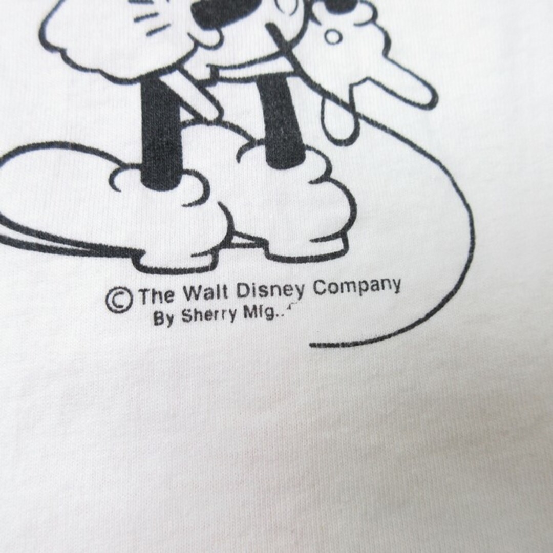 Disney(ディズニー)のXL★古着 半袖 ビンテージ Tシャツ メンズ 90年代 90s ディズニー DISNEY ミッキー MICKEY MOUSE コットン クルーネック 白 ホワイト 24feb03 中古 メンズのトップス(Tシャツ/カットソー(半袖/袖なし))の商品写真