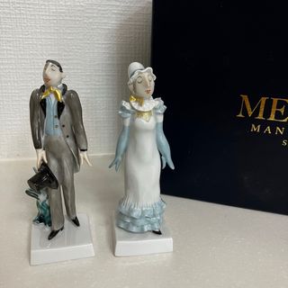 マイセン(MEISSEN)のMEISSEN マイセン　様式ペア人形　ペア　男女　手練り　フィギュリン(置物)