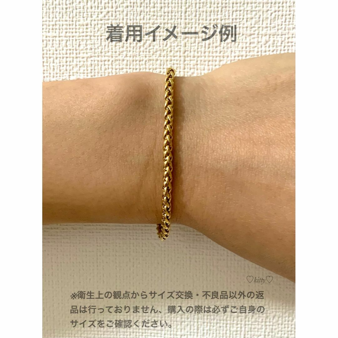 【ファットロープチェーンブレスレット 3mm 18cm】ステンレス メンズのアクセサリー(アンクレット)の商品写真